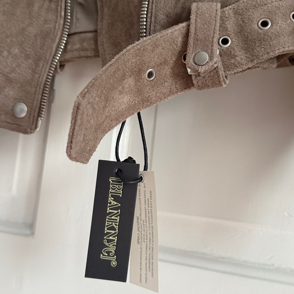 Blank NYC Tan Suede Moto Jacket - Picture 3 of 6